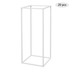 White 20 PCS Decoration Flower Stand For Wedding, Flower Stand 9.45*9.45*23.62in