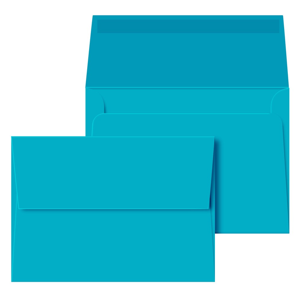 A7 Envelopes, 5 1/4″ x 7 1/4″, Blue, Square Flap, 24w (90gsm), 25 Per Pack