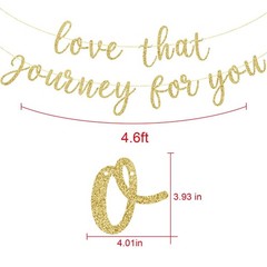 Love That Journey For You Banner, Birthday Bachelorette Wedding Party Decorat…