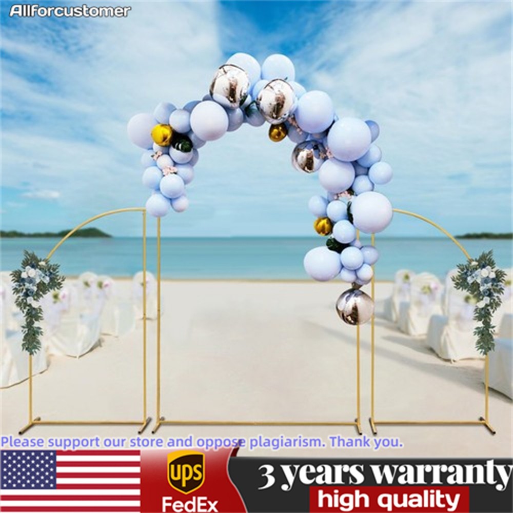 Metal Arch Backdrop Stand Gold Wedding Arch Stand Set of 3 for Party Decor