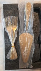 Champagne And Cake Service 6-Piece Wedding Set For Bride & Groom, Brand New