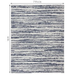 Allusive Boundaries Indoor Area Rug – Midnight – 8 ft x 10 ft by Sunnydaze