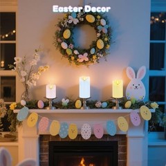 Flameless Candles Light, Set of 3 Pastel Spring LED Candles with 3 Colors