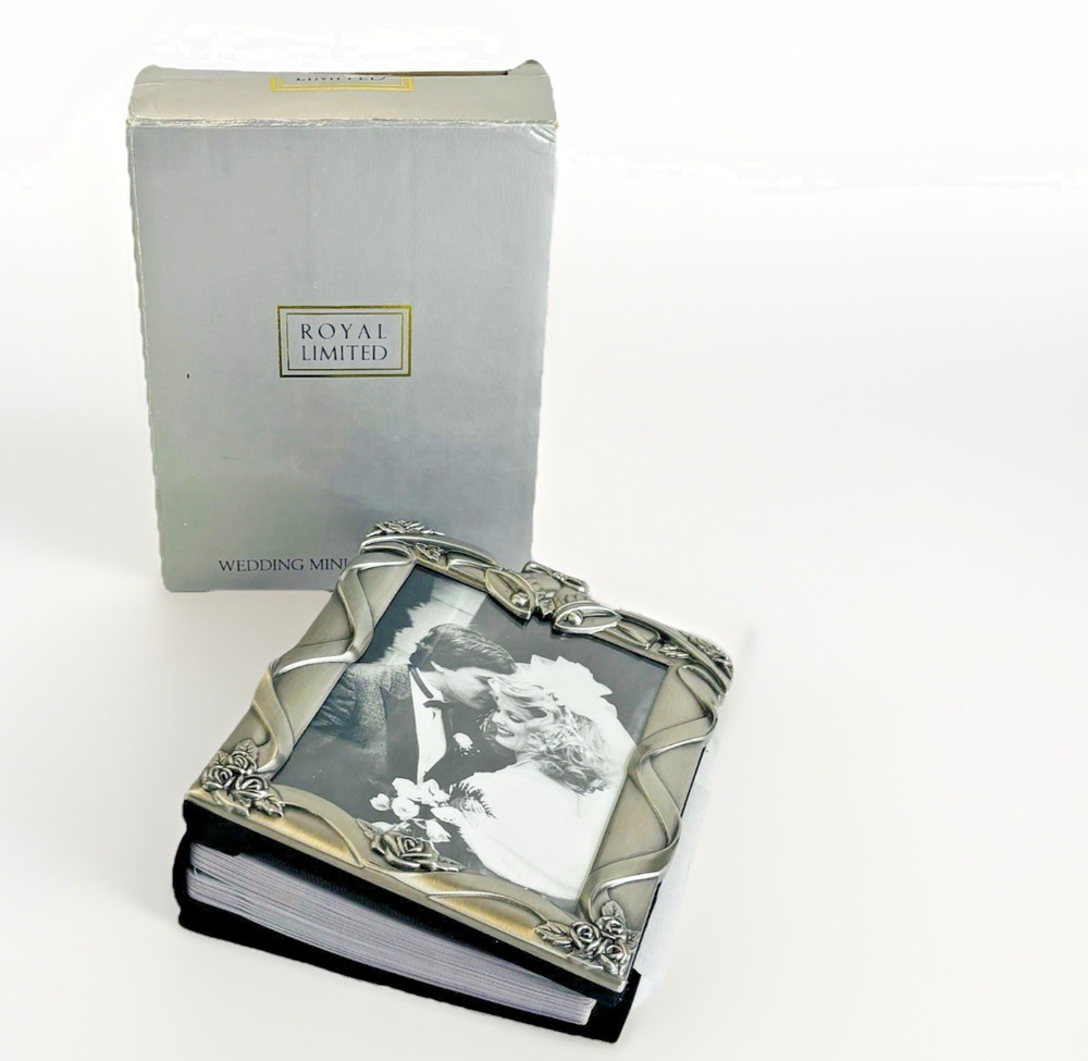 Vintage Royal Limited Silver Toned Wedding Mini Album Frame Eighty 4×6 photos