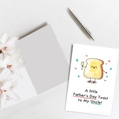 Spercy Cute Fathers Day Card for Uncle, Toast Uncle Father’s Day Card, A Litt…