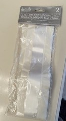 White Pew Bows With Tulle 77″ New 2 PC – 4 Inches Wide – Wedding Party Decor