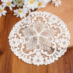 2 PCS Lace Doilies for Tables, 11 Inch 10.6 inches x inches, White