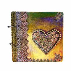 Wedding Guest Book Vintage Rustic Unique Design Tea dyed 55pgs Ring Bind 8″X7.5″