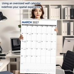 GuassLee Extra Large Wall Calendar 2026,Jumbo Vertical Wall Planner 2026-2027…