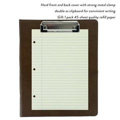 Small 3 Ring Leather Binder with Clipboard for 5.5 x 8.5, Mini 1in (5.5 x 8.5)