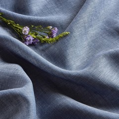 Solino Home Linen Table Runner 120 Inches Long – Athena, 100% Pure Linen Blue…