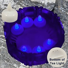 NEW 12 Purple Led Floating Candle Floral Tea Light for Wedding Centerpiece Decor