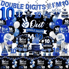 10th Birthday Decorations for Boys,152pcs 10 Year Old Birthday Decorations Do…