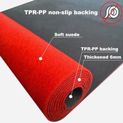 Extra Thick 3x10Ft Carpet Runner for Party, Non-Slip TPR Backing 3×10 Ft Red