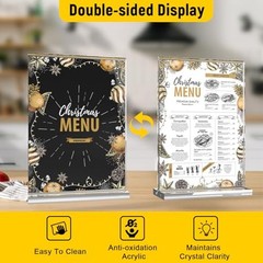 Acrylic Sign Holder 8.5 x 11 Inches 14 Pack Double Sided Clear 8.5×11 Inches