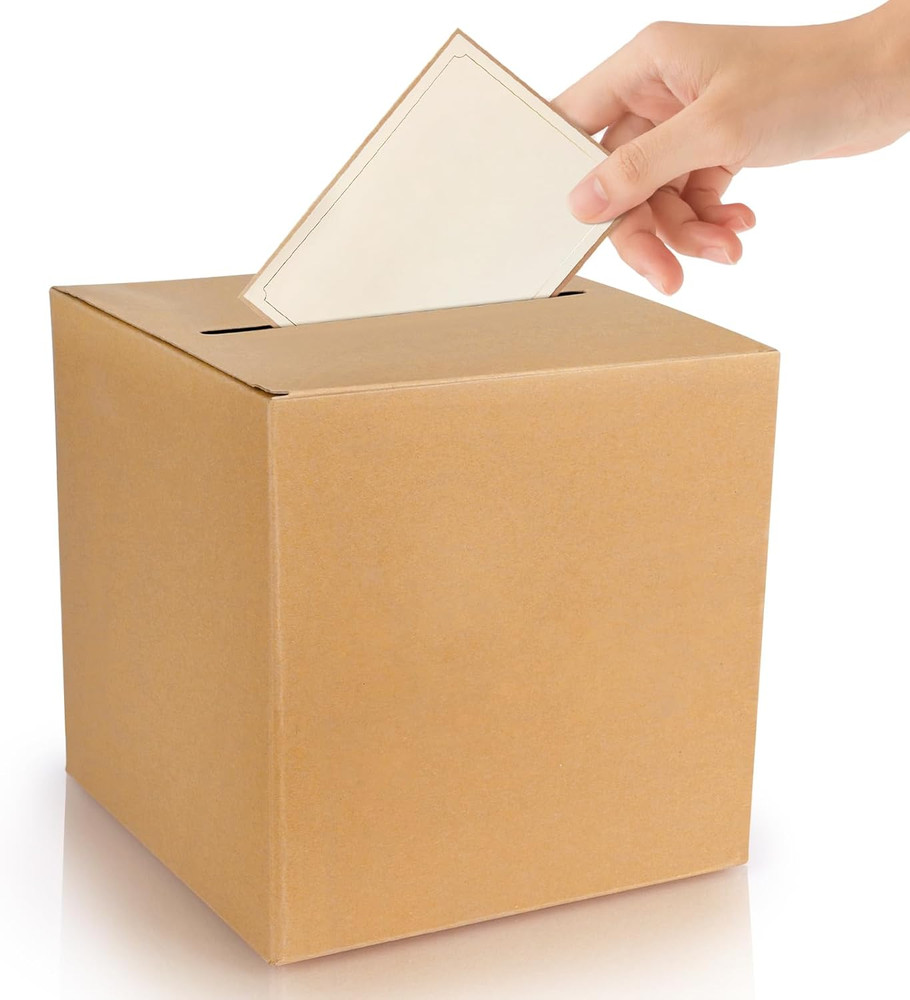Kraft Card Box Raffle Box Voting Card Receiving Money Holder for Wedding Recepti