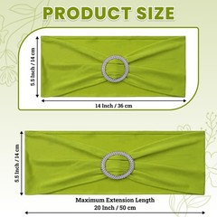 Mds Pack Of 50 Spandex Chair Sashes Bow Premium Stretch Chair Cover Band Buckle