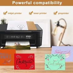100 Packs 10 Assorted Colors Blank Flat Cards and Envelopes 4 x 6 Heavyweight Si