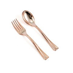 4″ long Rose Gold Appetizer Forks Wedding Dinner Party Home Disposable Tableware