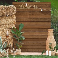 Jecery Wood Grain Tablecloth – 4.5×100 ft Western Themed Party Backdrop – Ext…