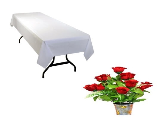 10 Pc 60″ X 126″ INCH Seamless 100% POLYESTER RECTANGLE TABLE CLOTH WEDDING