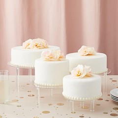 4-Piece Transparent Acrylic Cake Stand Set – Elegant Dessert Display for Events