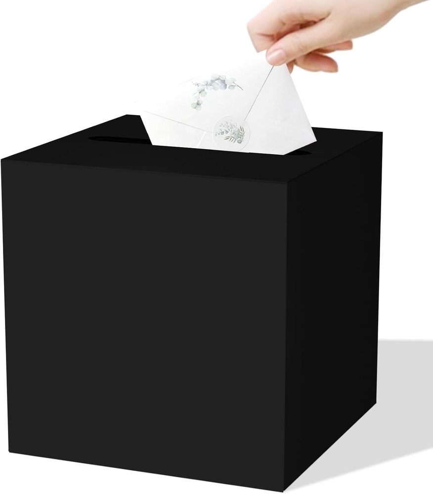 Black Wedding Card Box Reception Gift Money Card Holder