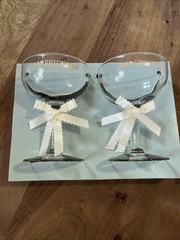 Country Keepsakes Bride & Groom Toasting Glasses NEW OLD Stock 4.75” Tall