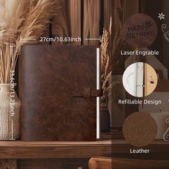 Artmag Photo Album 4×6 320 Photos, Thick Leather Cover Picture Album with 20 …