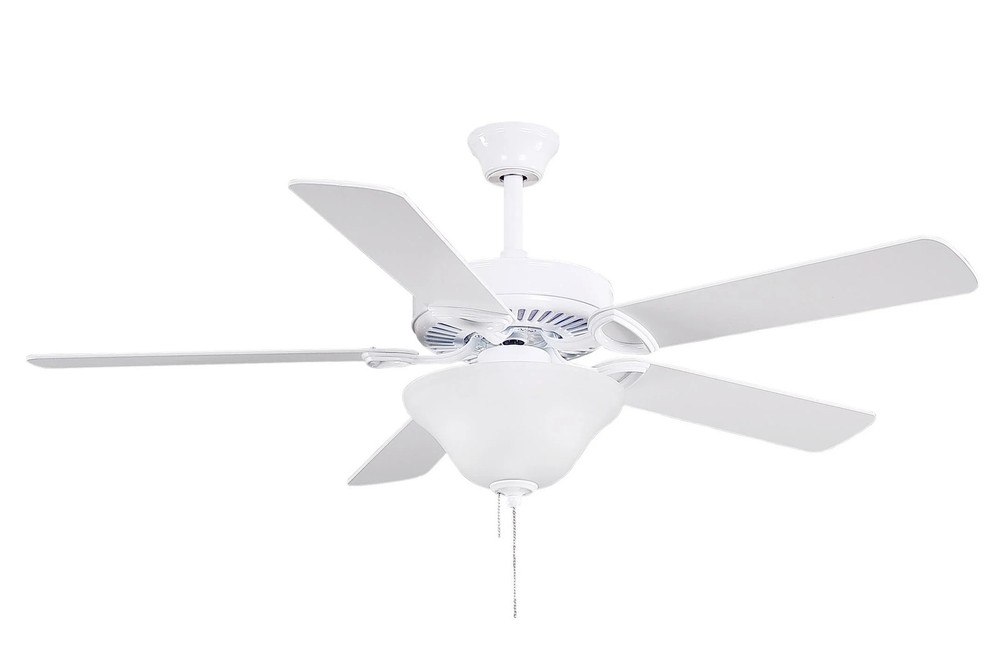 Matthews Fan AM-USA-WH-52-LK America 3-speed ceiling fan in gloss white finish w