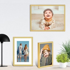 Picture Frames, Display Photos 4×6 with Mat or 5×7 Without Mat. It Can be Hun…