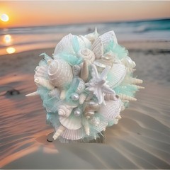 Natural Seashell Wedding Bouquet, Forever Keepsake, Beautiful One Of A Kind