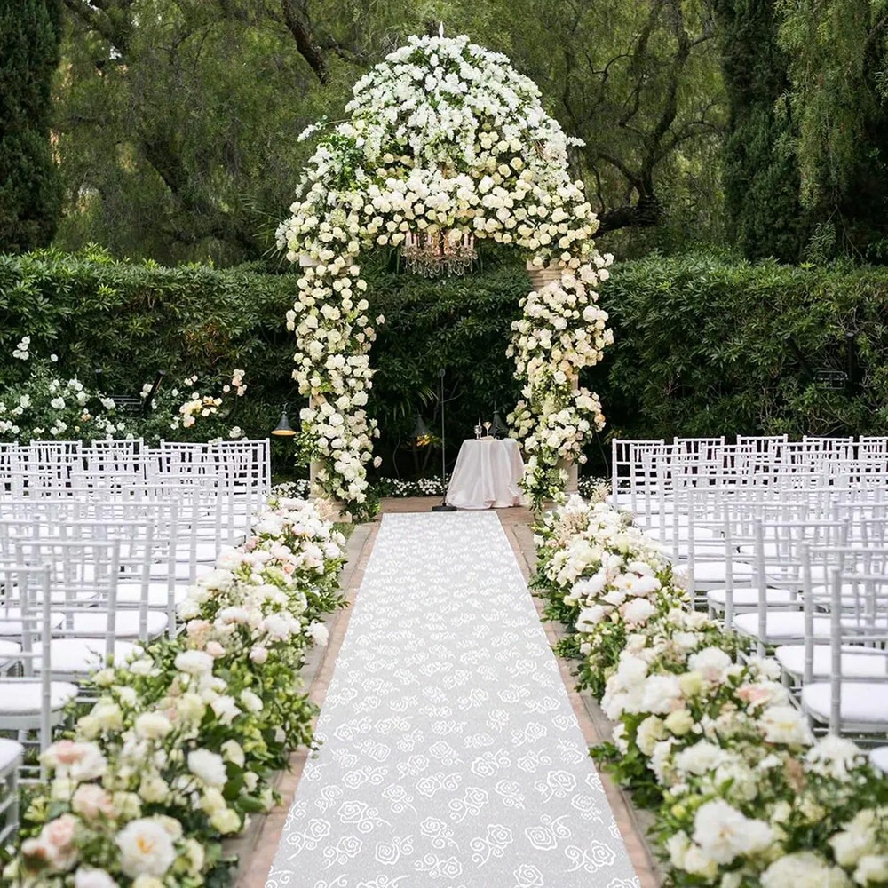 Thickened Aisle Runner for Wedding CeremonyFeet White Aisle Runner Walkway fo…