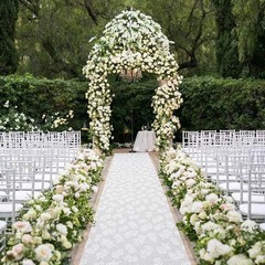 Thickened Aisle Runner for Wedding CeremonyFeet White Aisle Runner Walkway fo…