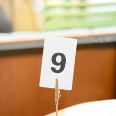 10Pcs Reusable Plastic Number Digital Cards 1-10 for Home Table Display