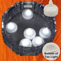 12X Waterproof LED Floating Tealight Flameless Candle Wedding Party WHITE FREESH