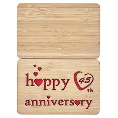 Wooden 45th Anniversary Card,Handmade Wedding Anniversary Greeting Cards,45th…