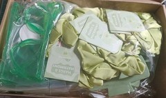 24 Pcs Matrimony Bachelorette Party Bridesmaid Hair Pieces Glasses Green