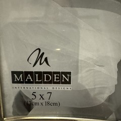 Malden picture frame Just Married 5 x 7 Gold tone finish