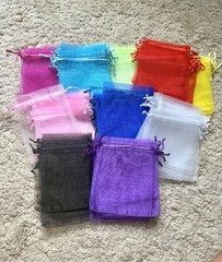 Multicolor Organza Pouches 80 Party Wedding Favors Jewelry Gift 4×4 Bags New