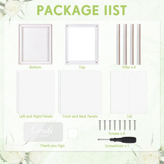 Clear Wedding Card Box with Slot 10 x 10 x 8.5 Large Acrylic Card Box for Party
