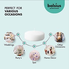 White Floating Candles – 48 Count Unscented – Premium European 3 Inch 4 Pack