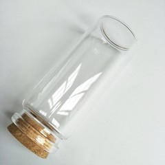 6pcs 65ml Small Mini Glass bottles Vials Jars with Cork Stoppers Clear