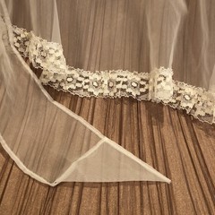 VTG 1950’s Serving Apron Bridal Shower or Wedding Server Lace and Steer