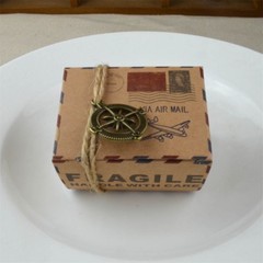50pcs/pack Wedding Party Candy Box Kraft Post Shape Anti-Scratch Boxes Bags