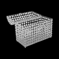 Elegant Wedding Card Box with Heart Lock, Clear Silver Design, 12.2″ x 6.3″