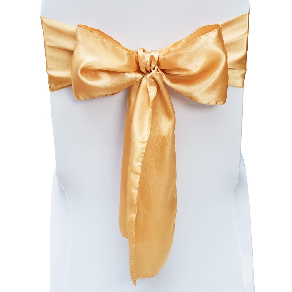 Uimoso 50PCS Gold Elastic Spandex Chair Bands for Events, Weddings, and Dining