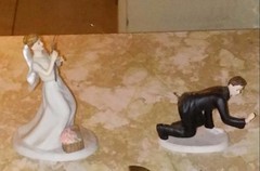 No fishing wedding cake topper