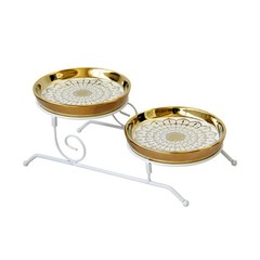 Premium Quality Metal Double Layers Cupcake Display Rack Easy to Use Clean Gift