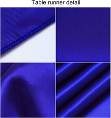 4x Royal Blue Satin 12″x 108»Table Runner Bright Silk Smooth Wedding Banquet